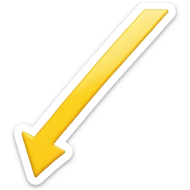 straight yellow right arrow sticker
