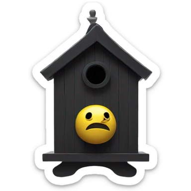 Addams car birdhouse  sticker