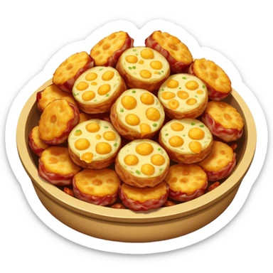 Crispy, coin-shaped tots filled with gooey cheese, savory bacon bits, and fluffy potatoes. sticker