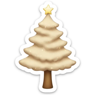 Beige christmas tree aesthetic  sticker
