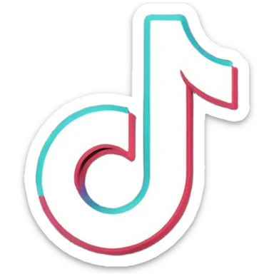 Tiktok logo without background black color sticker