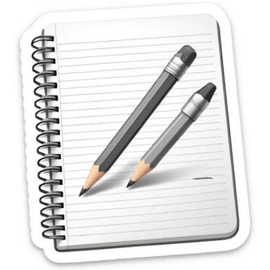 a pencil drawing in a notebook  sticker