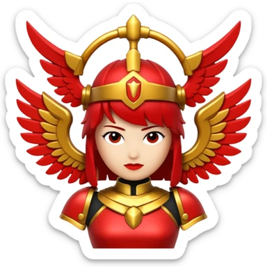 a roblox red valkyrie with no people sticker
