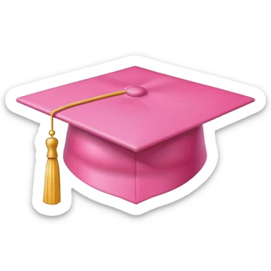 Pink graduation cap  sticker