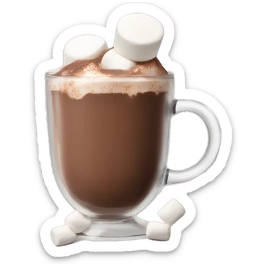 hot chocolate with marshmallow  sticker
