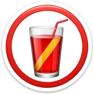I want an emoji that describes that no drinks allowed sticker