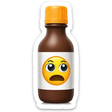 brown gel bottle sticker