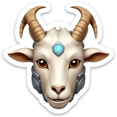 Cybernetic Goat(Ram) man sticker