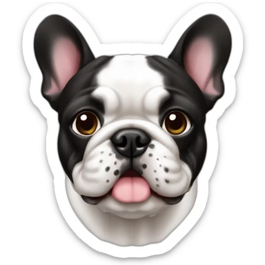 Bouledogue francais noir et blanc sticker