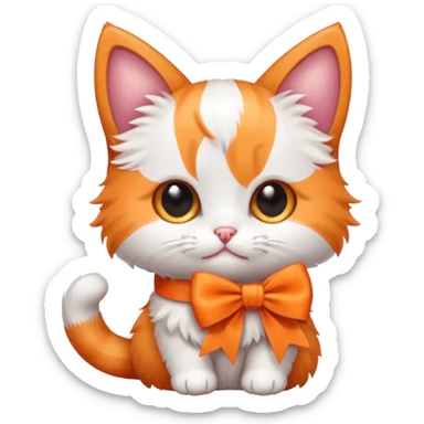 Котёнок с бантиком sticker