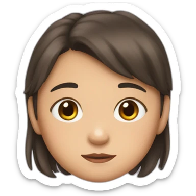 Fille Brune déguisée en Totoro sticker