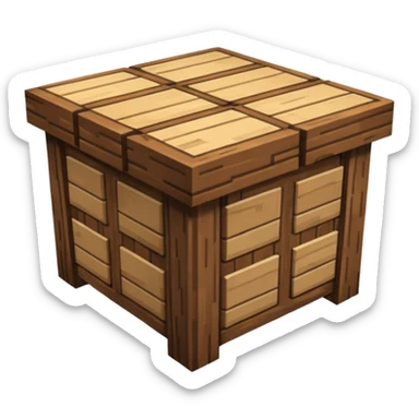 Minecraft crafting table sticker