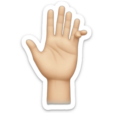 hand patting head sticker