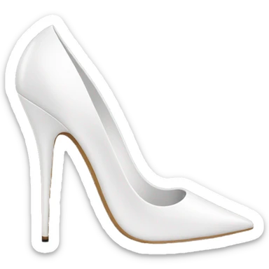 White stilletto heel sticker