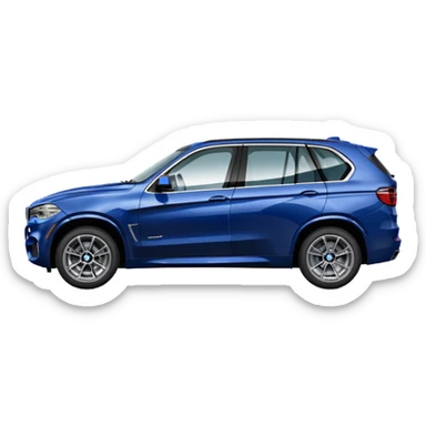 bmw x5 side profile dark blue sticker