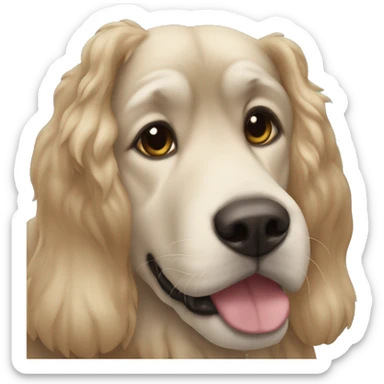 perro con baba sticker