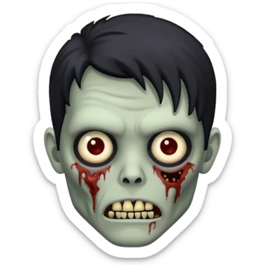 🧟‍♂️ with black scene hair and a little more human looking sticker