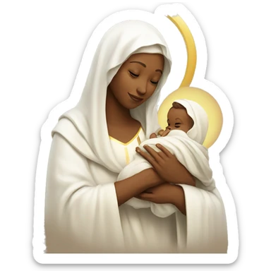 holy Mary with baby Jesus sticker