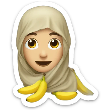 Arabic scraf banana sticker