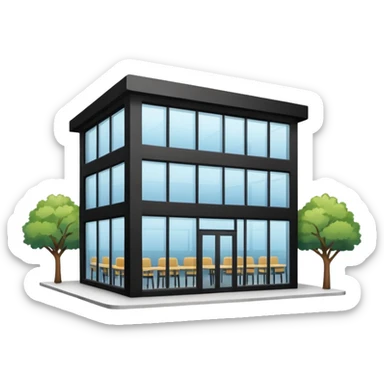 Corporate canteens as buildong outside view sticker