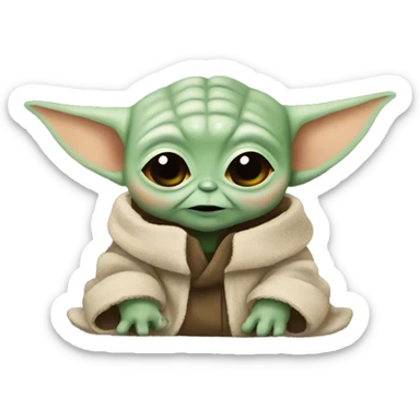 Baby baby yoda sticker