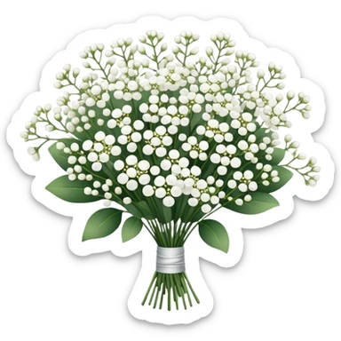 baby's breath bouquet sticker