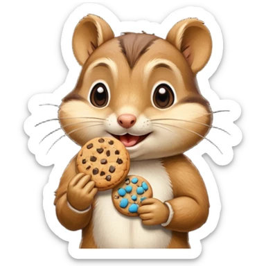 chipmunk eating cookie 🐿️ 🍪 sticker