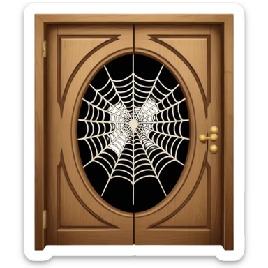 spider webs on door sticker