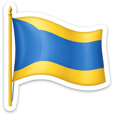 Uma bandeira de país tipo da Ucrânia mais em vez da cor azul vc coloca a cor preta onde fica o azul sticker
