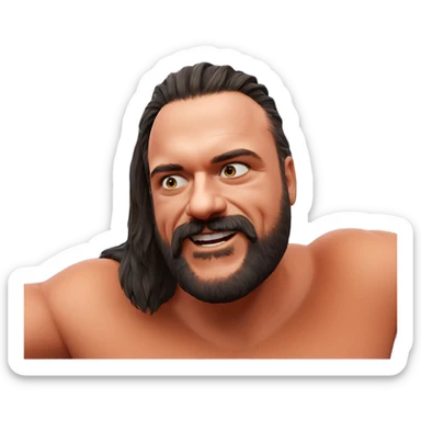 realistic portrait of bearded boy sticker