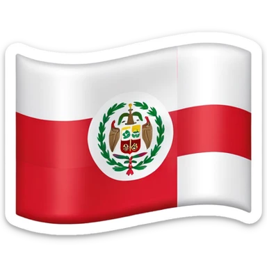 Peru flag complete  sticker