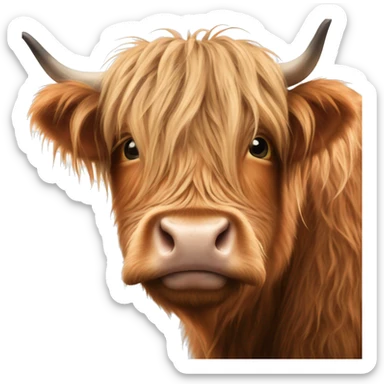 Highland cow sticker