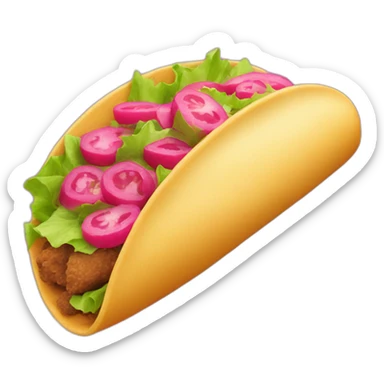 hot pink taco sticker
