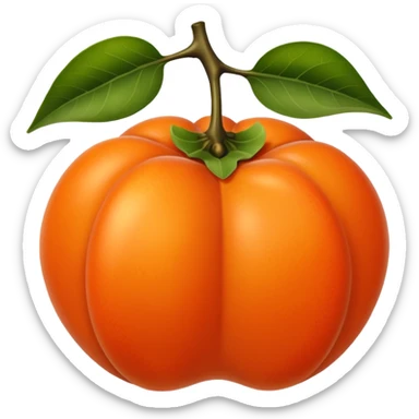 persimmon fruit simple sticker