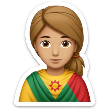 someone with the Kurdistan flag on their back sticker