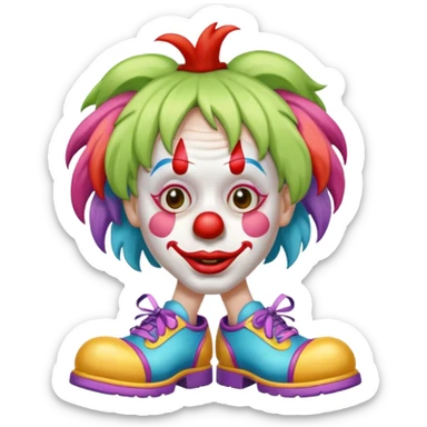 clown got cold sticker