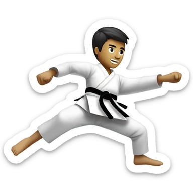 taekwondo kick sticker