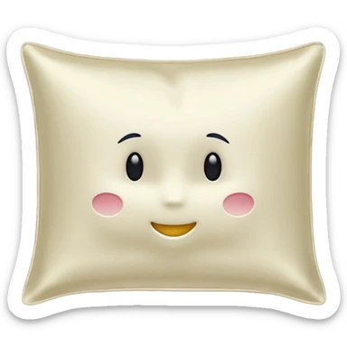 Silk pillow case sticker