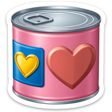 jeff koons style SPAM canned meat HEART  sticker