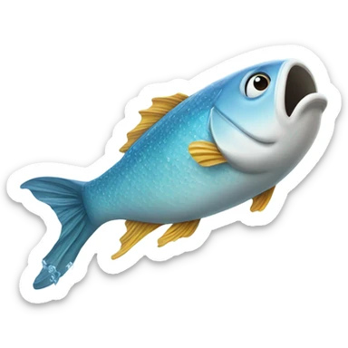 Fish jumping out of water sticker