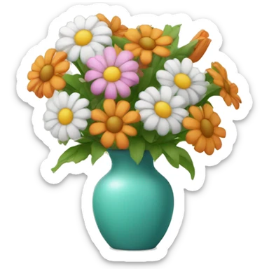 Flowers in vase sticker