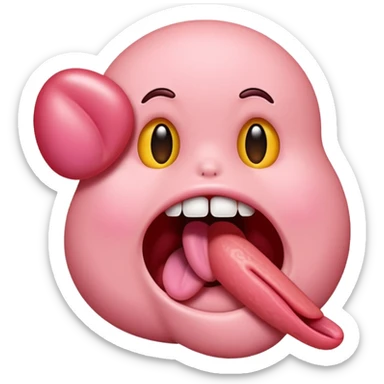  tongue sticking out, only tongue  sticker