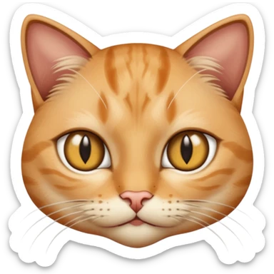 Cat with almond-shaped eyes with vertical slit pupils sticker
