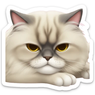 persian cat sleeping sticker