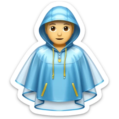 clear rain poncho without person sticker