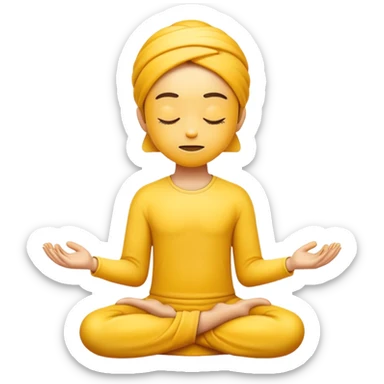Emoji meditating  sticker