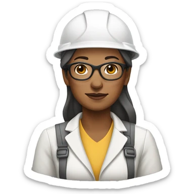 An women architect capibara sticker