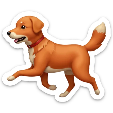 Labrador foxy red running sticker