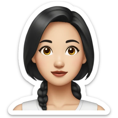 Evelyn Cathy Widjaja - asian black hair girl sticker