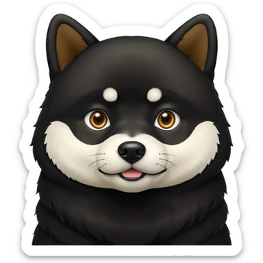 Black Shiba Inu sticker